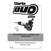 Clarke 6462047 TS125 Multi Purpose 5 Inch 125mm Twin Blade manual cover