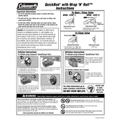 Coleman Quickbed with Wrap 'N' Roll manual cover