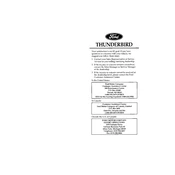 Ford Thunderbird 1996 manual cover