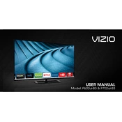 Vizio P602ui-B3 TV manual cover