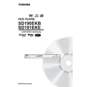 Toshiba SD191EKE DVD Player manual cover