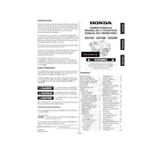 Honda GX120 2009 Engine manual cover