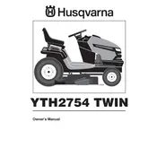 Husqvarna YTH2754 TWIN Lawn Mower manual cover