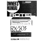 Rotel RX-503 Receiver manual cover