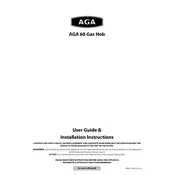 AGA 60 Gas Hob Cooker manual cover