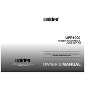 Uniden UPP1000 Power Bank manual cover