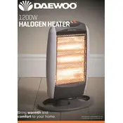 Daewoo 1200W Halogen Heater HEA1131 Heater manual cover