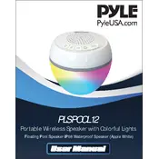 Pyle PLSPOOL12 Speaker manual cover