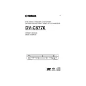 Yamaha DV-C6770 Disc Player manual cover