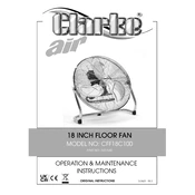 Clarke 3231540 CFF18C100 18 Inch Floor Fan manual cover