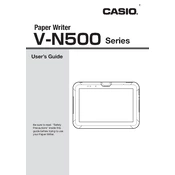 Casio V-N500 Tablet manual cover