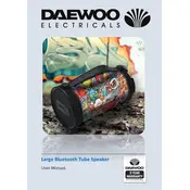 Daewoo Large Bluetooth Tube Speaker AVS1349 Speaker manual cover