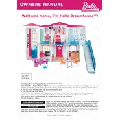 Barbie Mattel Hello Dreamhouse DPX21 Toy manual cover