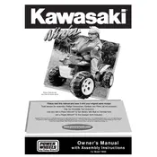 Power Wheels Mattel Kawasaki Ninja 73690 Toy manual cover