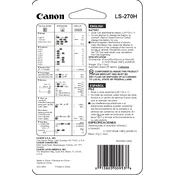 Canon LS-270H manual cover