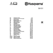 Husqvarna BA101 Blower manual cover