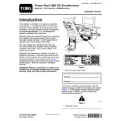 Toro Power Max 824 OE 37793 Snow Thrower manual cover