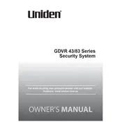 Uniden GDVR 43 Security System manual cover