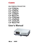 Canon LV-7292M manual cover