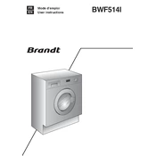 Brandt BWF514I Washing Machine manual cover