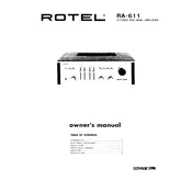 Rotel RA-611 Amplifier manual cover