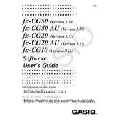 Casio fx-CG20AU Software Calculator manual cover