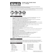 Sealey PFC301 Crane manual cover