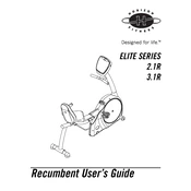 Horizon Fitness Elite 2.1R 2005 Recumbent Bike manual cover