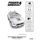 Power Wheels Mattel Smart Drive Ford Mustang Disney Frozen DYK80 Toy manual cover