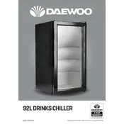 Daewoo 92L Drinks Chiller SDA2252 Chiller manual cover