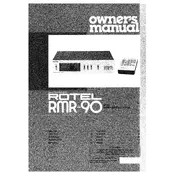 Rotel RMR-90 Remote Control Center manual cover