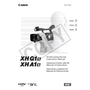 Canon XH A1S manual cover