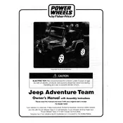 Power Wheels Mattel Jeep Adventure Team 74450 Toy manual cover