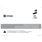 Horizon Fitness CT5.2 2011 Treadmill manual cover