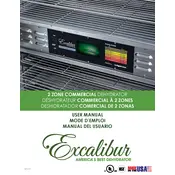 Excalibur 2 Zone Commercial Dehydrator manual cover