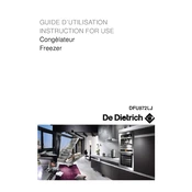 De Dietrich DFU872LJ Freezer manual cover