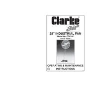 Clarke 3230220 CDF25P 25 Inch Industrial Fan manual cover