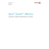 Xerox Vesrant 180 Press Printer manual cover