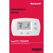 Honeywell TH5220D Thermostat manual cover