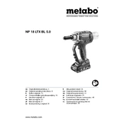 Metabo NP 18 LTX BL 5.0 Rivet Gun manual cover