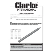 Clarke 6491005 SCD28 Diamond Core Drill manual cover