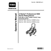 Toro Z Master Turbo Force 5000 Series 74901 Mower