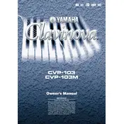 Yamaha Clavinova CV-103M Piano manual cover