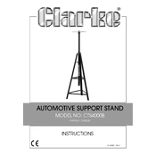 Clarke 7600200 CTS4000B Automotive Support Stand manual cover