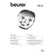 Beurer FB 21 Foot Spa manual cover