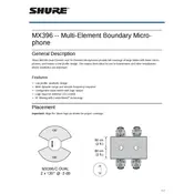 Shure MX396 Microphone manual cover