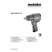 Metabo DSSW 360 Set 1-2“ Wrench manual cover