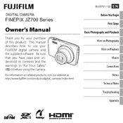 Fujifilm FinePix JZ700 Camera manual cover