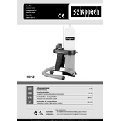 Scheppach HD12 5806301903 Dust Collector manual cover