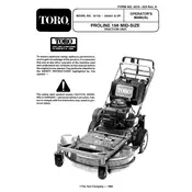 Toro ProLine 156 30156 Mower manual cover